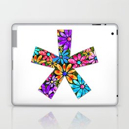 Whimsical Floral Asterisk Punctuation Mark Art Laptop Skin