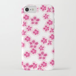 June birth flower - deep pink iPhone Case