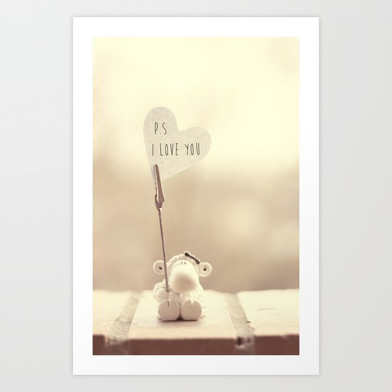 p.s i love you Art Print
