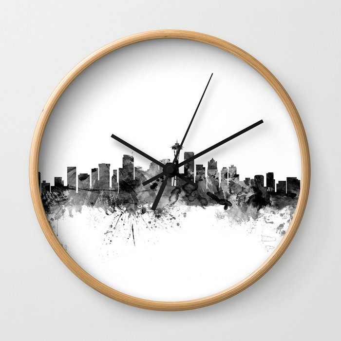 Seattle Washington Skyline Wall Clock