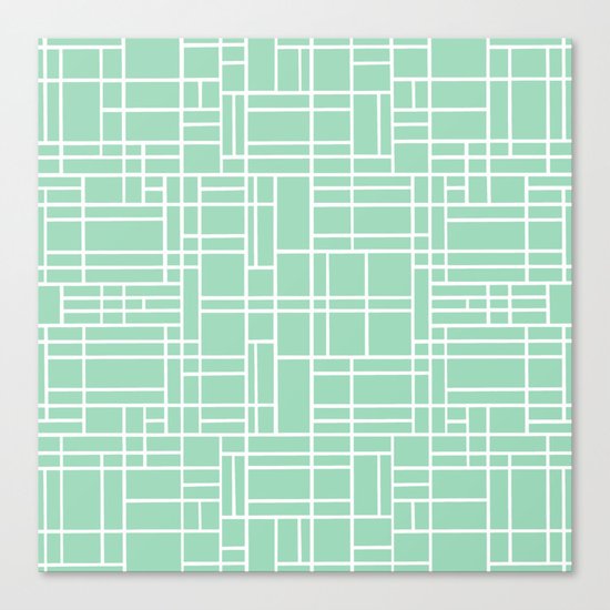 Map Outline Mint Canvas Print