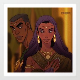 King Solomon and Queen Makeda Art Print