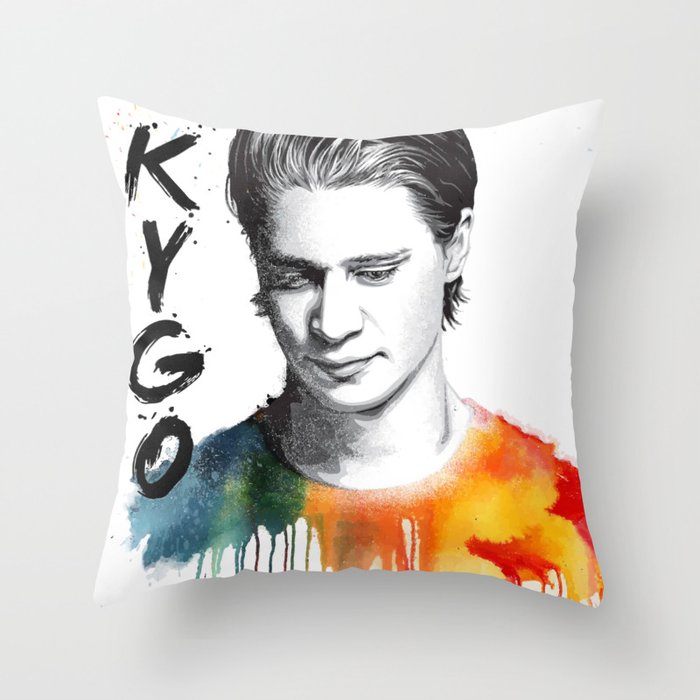 Kygo paint portrait (Fan Art) Throw Pillow