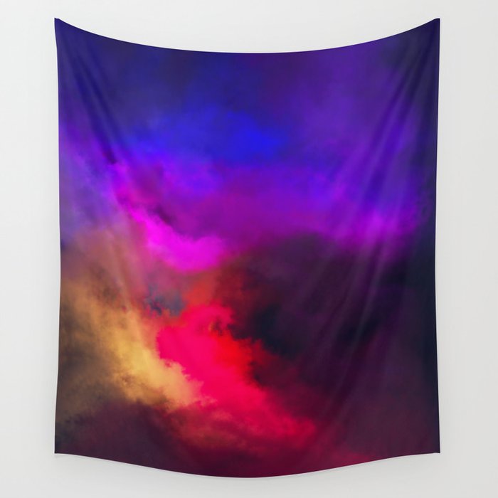 Violet, Red and Yellow Study Wall Tapestry