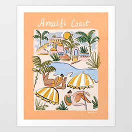 Amalfi Coast Italy (color) Art Print