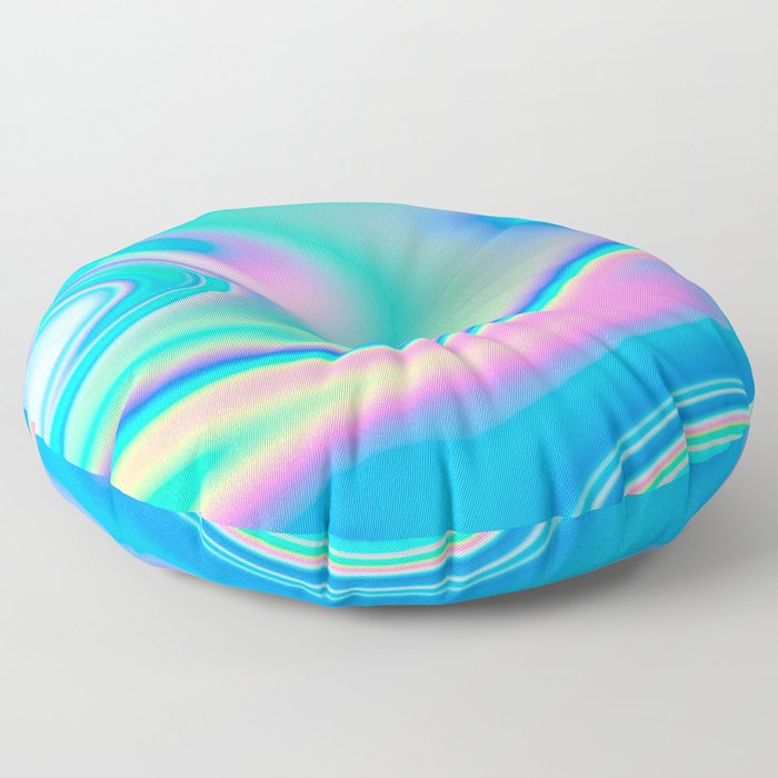 Holographic Iridescent Chill Vibes Floor Pillow