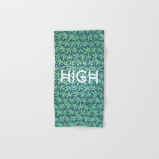 HIGH TYPO! Cannabis / Hemp / 420 / Marijuana - Pattern Hand & Bath Towel