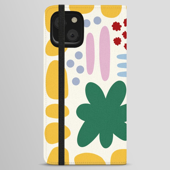 Abstract vintage color shapes collection 5 iPhone Wallet Case