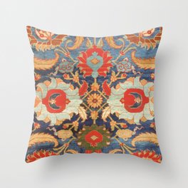 Indian Antique Floral Rug Print Throw Pillow