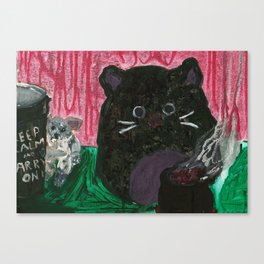 Cat and mouse Canvas Print