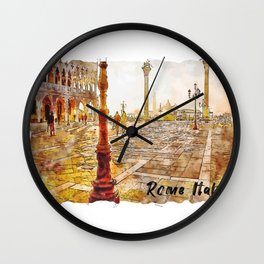 Rome Italy trip Wall Clock