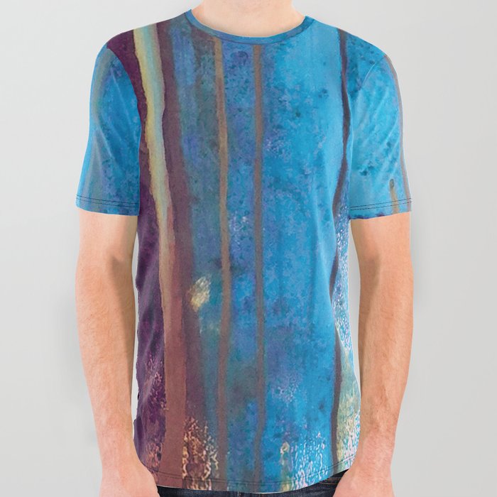 Blue Patina All Over Graphic Tee