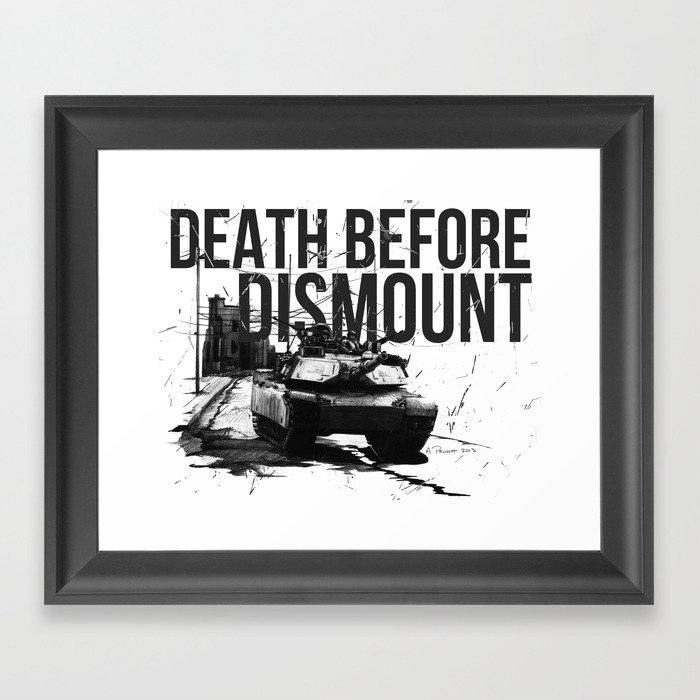 Death Before Dismount Framed Art Print