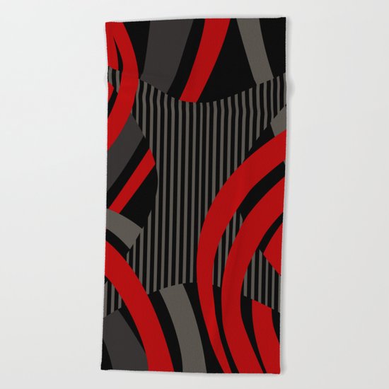 Red Wired Beach Towel