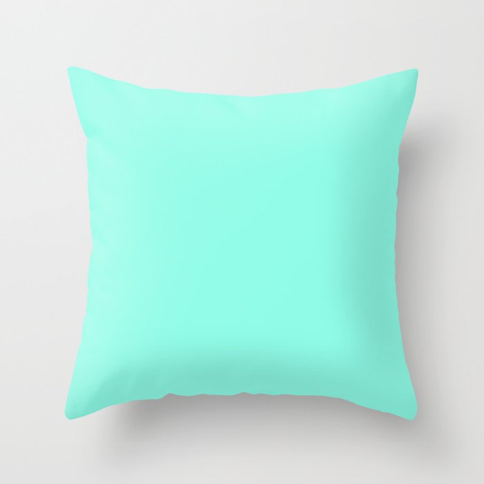 Mint Green solid color Throw Pillow