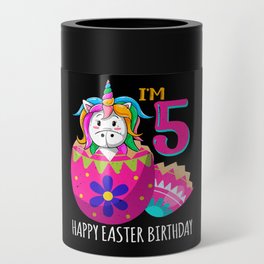 5 Year Old Age Birth Kawaii Unicorn Easter Sunday Can Cooler