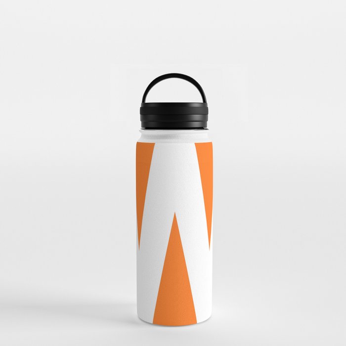 Letter W (White & Orange) Water Bottle