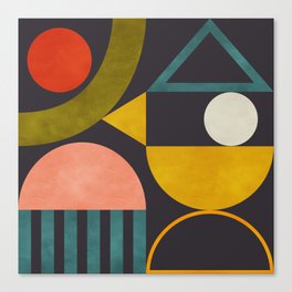 mid century bauhaus geometry abstract 2020 Canvas Print