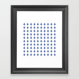 Blue Fleur De Lis Print Framed Art Print