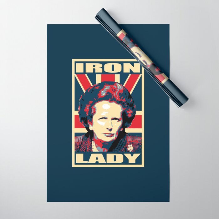 Margaret Thatcher Iron Lady Pop Art Wrapping Paper By Jacopaco Society6