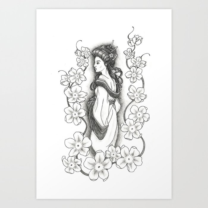 Geisha Art Print