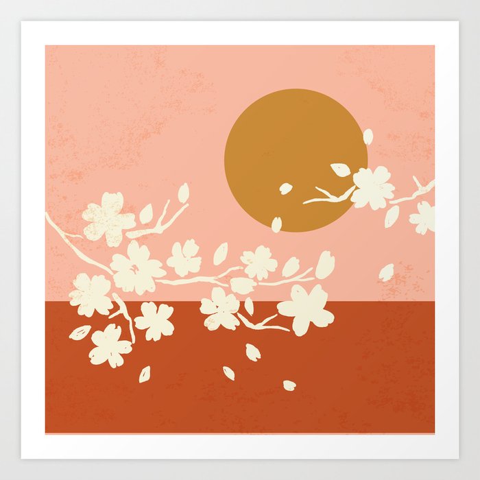 Sakura Blossom Bliss Art Print by EDMproject