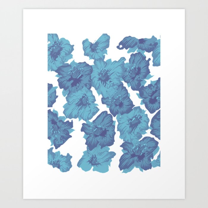 Melted flower pattern Art Print