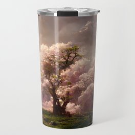Japanese Sakura Cherry Blossom Trees Landscape #3 Travel Mug