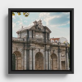 Spain Photography - The Beautiful Gate Called Puerta De Alcalá  Framed Canvas