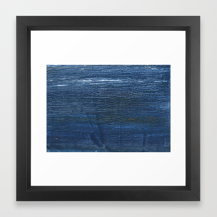 Metallic Blue Abstract Watercolor Background Framed Art Print By