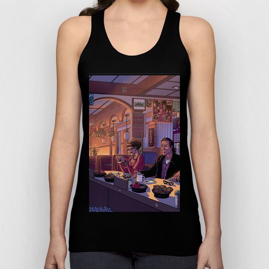 Diner Scene Unisex Tank Top