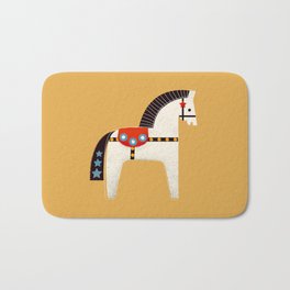 Festive Pony - illustration Bath Mat | Illustration, Horse, Cute, Digital, Children, Christmas, Curated, Graphicdesign, Holiday, Christmas Gift 