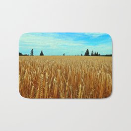 Wheat Field Bath Mat | Farm, Food, Color, Wheat, Landscape, Harvest, Danbythesea, Crop, Princeedwardisland, Society6 