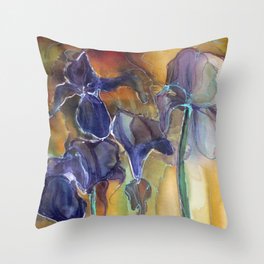 Irises Throw Pillow