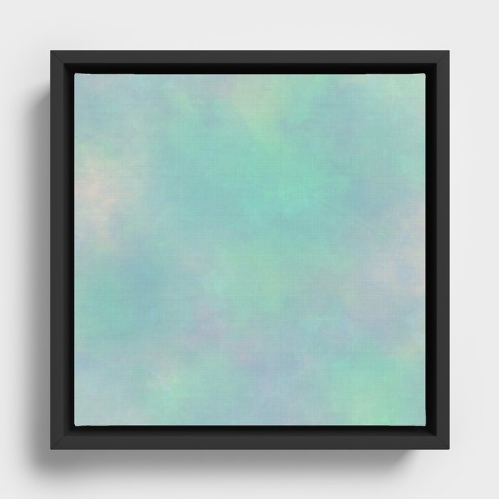 Abstract soft green Framed Canvas
