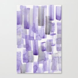 Purple Grey  Watercolour Patterns | 190129 Abstract Art Watercolour Canvas Print