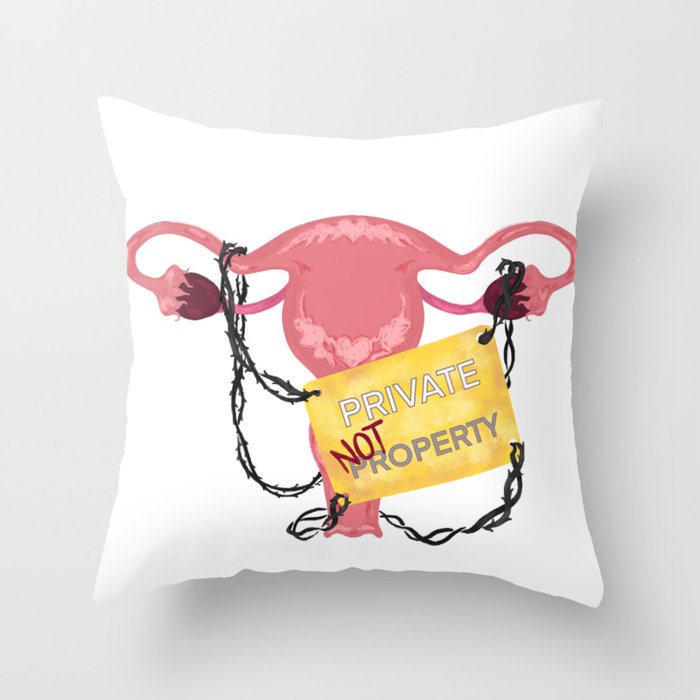 Private Not Property Throw Pillow