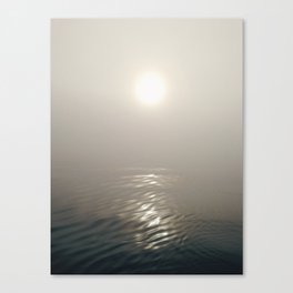 Morning Sunrise on Foggy Bay Canvas Print