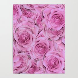 Opulent rose design in pink Poster | Love, Floralart, Rosepattern, Photo, Nature, Digital, Color, Roses, Garden, Opulentrosedesign 
