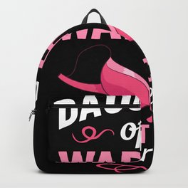 Breast Cancer Ribbon Awareness Pink Quote Backpack