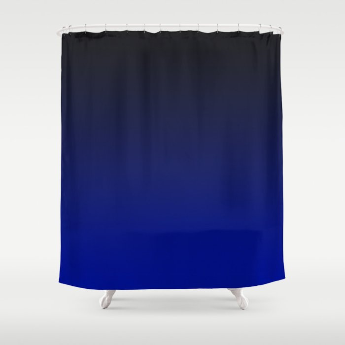 Cobalt Blue Ombre Shower Curtain By, Cobalt Blue Shower Curtains