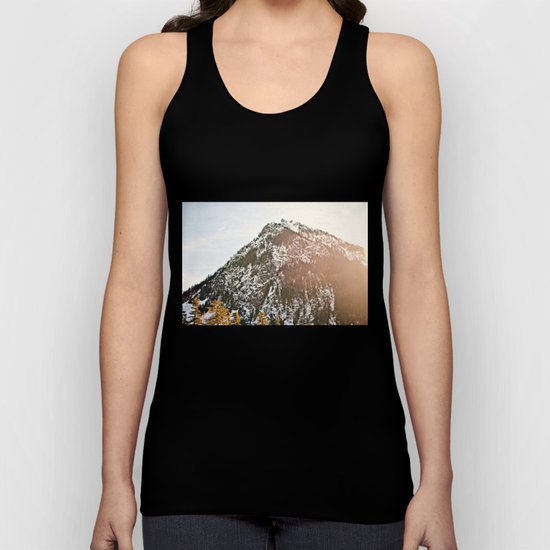 Snowy Mountain Peak in the Sun Unisex Tank Top