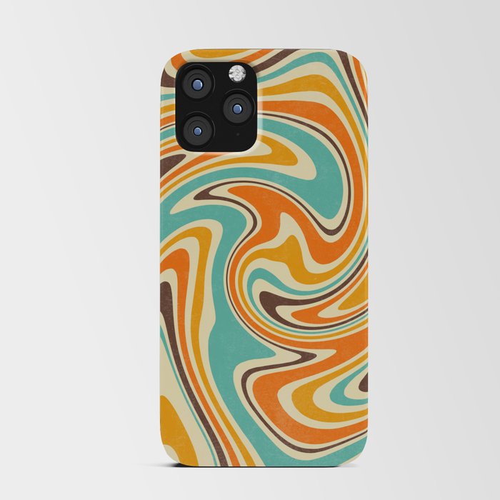 Groovie Retro 70s Swirl Spiral Colorful iPhone Card Case