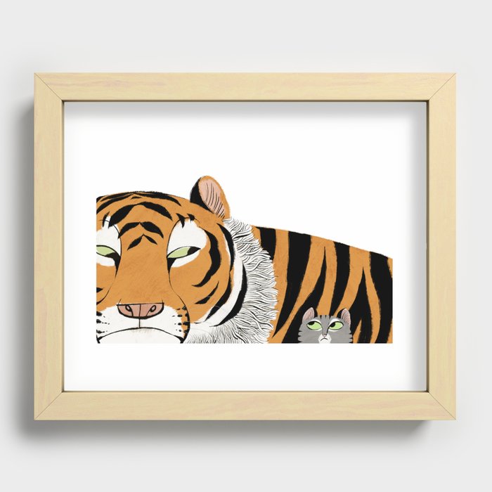 Tiger Recessed Framed Print