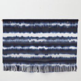 Indigo Shibori Tie Dye Abstract Japanese Aesthetic Design Wall Hanging