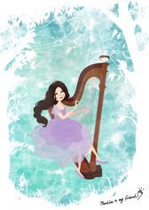 Harp girl 6: Music from the forest
