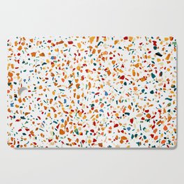 Tan Terrazzo | Eclectic Quirky Confetti Painting | Celebration Colorful Boho Happy Party Graphic  Cutting Board