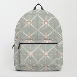 arlo star tiles - light sage Backpack