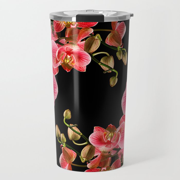 Pink Orchid Travel Mug By Rzuanshahwal Society6