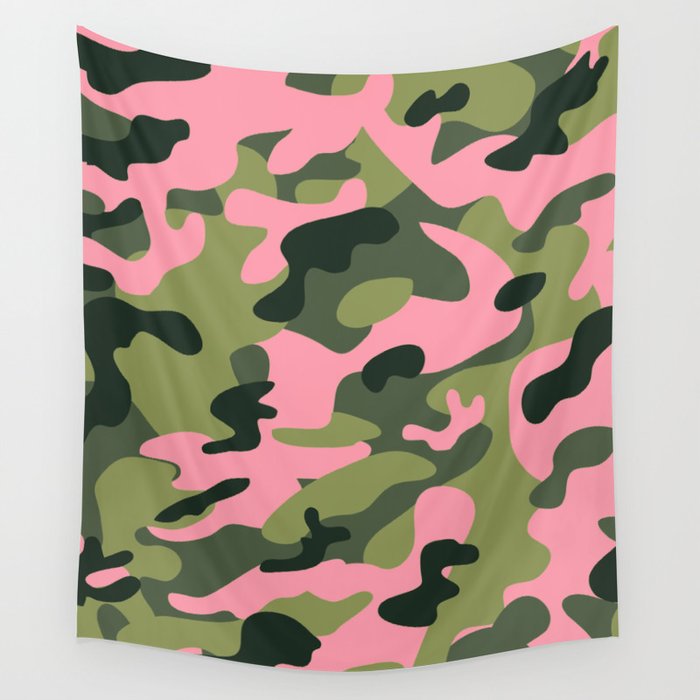 Green and pink tapestry shop
